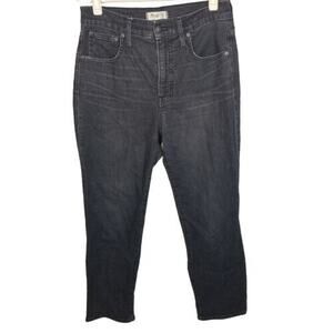 Madewell Womens The Perfect Vintage Crop Jeans Size 28 Black High Rise Washed